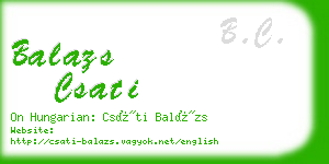 balazs csati business card